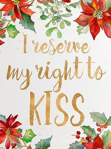 Holiday Kiss I Art Print