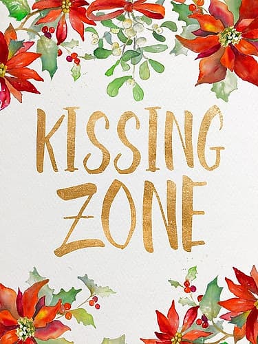 Holiday Kiss II Art Print