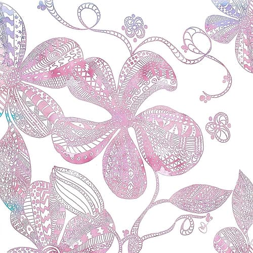 Floral Embossed I Art Print
