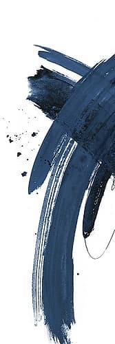 Navy Wash On White Panel II Minimalist Print