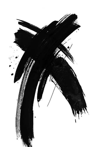 Black Wash I Art Print