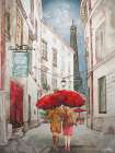 Red Umbrella II Art Print
