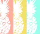 Modern Pineapple Trio Art Print
