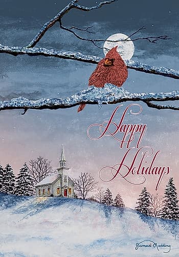 Happy Holiday Cardinal Art Print