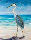 Egret Beach Art Print