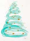 Holiday Swirl Tree Art Print