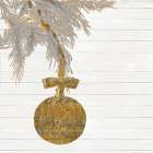 Retro Ornament on Stripes Art Print