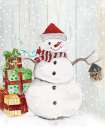 Snowman and Presents Art Print