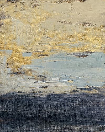 Everlasting Sea Gold I Art Print