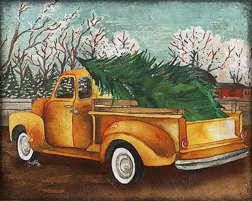Yellow Truck and Tree III Art Print