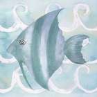 Azure Sea Creatures IV Art Print