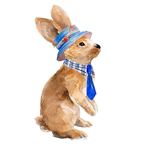 Trendy Meadow Buddy I (Tie) Art Print