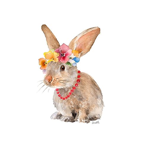 Trendy Meadow Buddy II (Pearls) Art Print