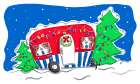 Holiday Camper Art Print