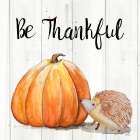 Be Thankful Harvest Hedgehog I Art Print