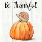 Be Thankful Harvest Hedgehog II Art Print