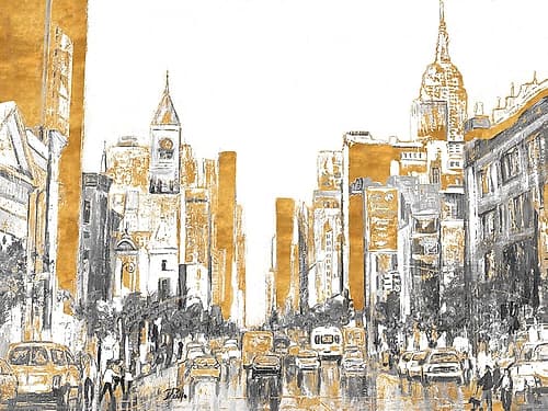 Golden City Travel Print