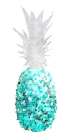 Blue Pineapple Mosaics Art Print