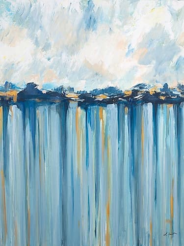 Ocean Blues Art Print by L. Hewitt