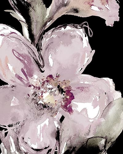 Happy Bloom on Black I Art Print