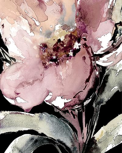 Happy Bloom on Black II Art Print