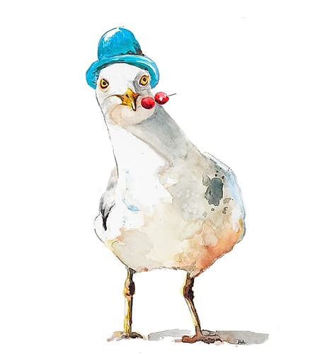 Silly Seagull Art Print