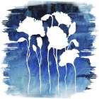 Florals on Blue Hue II Art Print