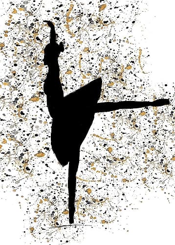 Ballerina Silhouette I Figurative Print