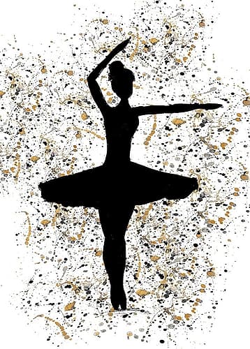 Ballerina Silhouette III Art Print