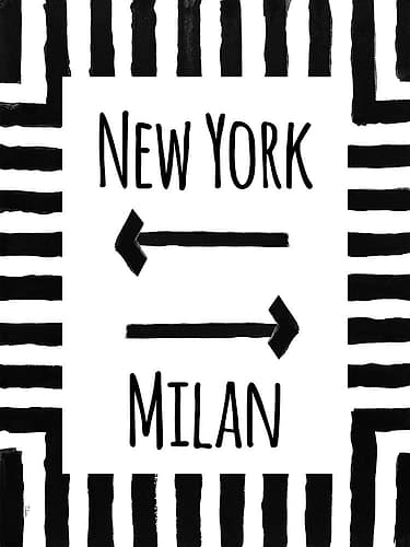 NY or Milan Travel Print