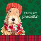 Christmas Puppy I Art Print
