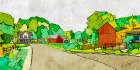 Sunny Side of Town Art Print