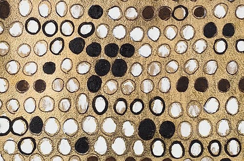 African Circles with Gold Art Print