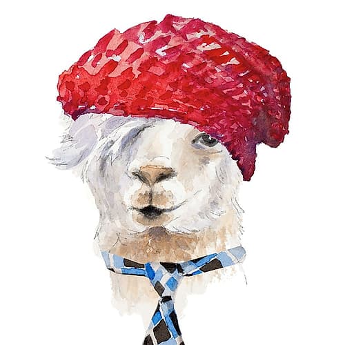 Fashion Llama Wildlife Print