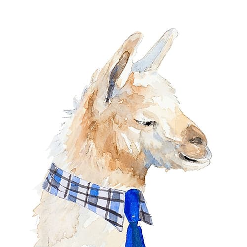 Formal Llama Wildlife Print
