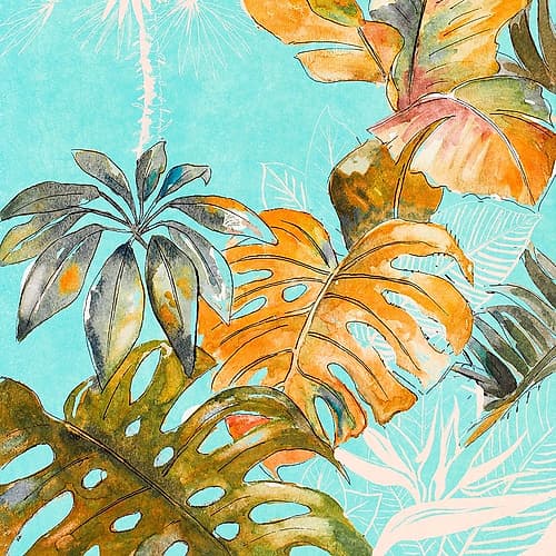 Palma Selvas on Blue I Tropical Print