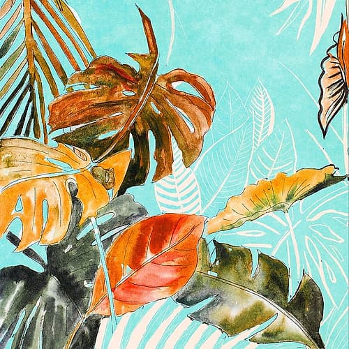 Palma Selvas on Blue II Tropical Print