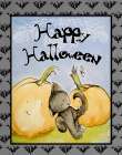 Happy Halloween Cat Art Print