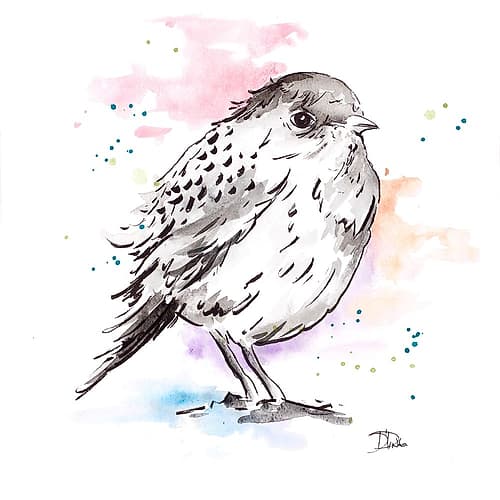 Bird Sketch III Art Print