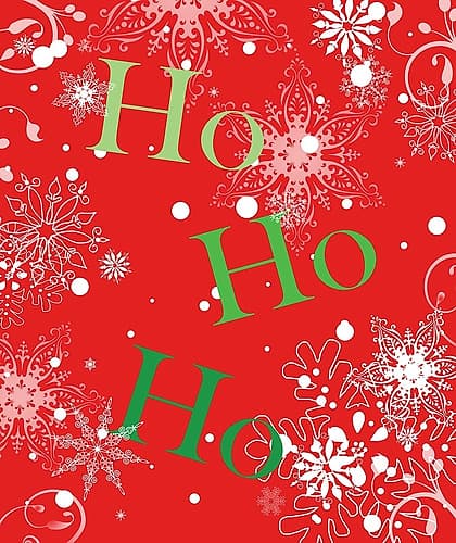 Ho Ho Ho (Red) Art Print
