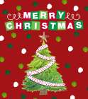 Merry Dot Christmas Tree Art Print