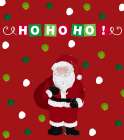 Ho HO Ho Dot Santa Art Print