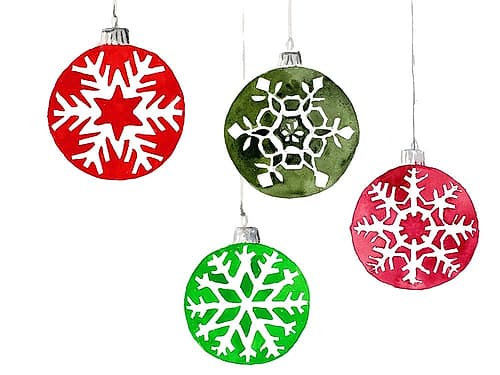 Christmas Ornaments Art Print