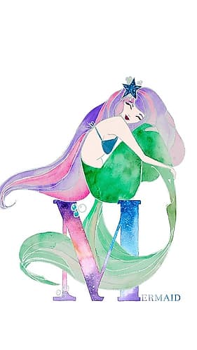 Mermaid (M) Art Print