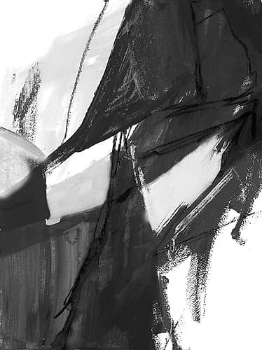 Black and White Abstract I Art Print by Robin Maria