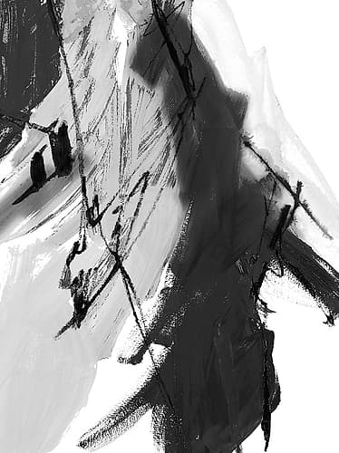 Black and White Abstract II Art Print by Robin Maria