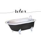 Relax Bathroom Art Print