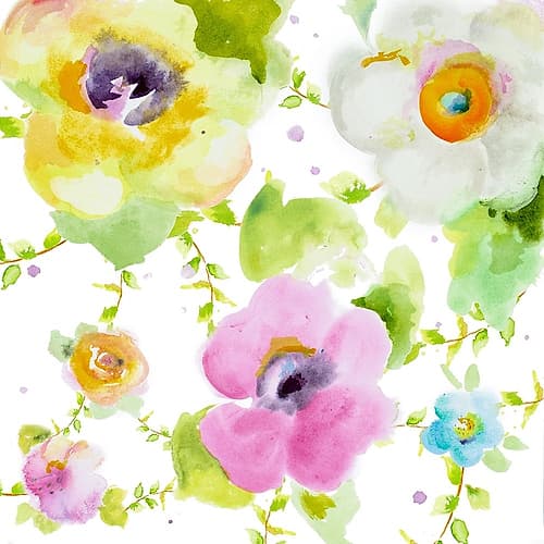 Rosy Vines I Art Print