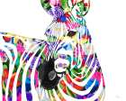 Vibrant Zebra Art Print