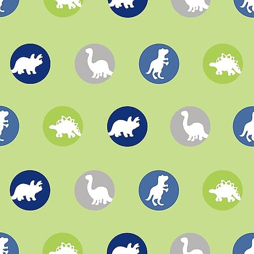 Dino Circle Pattern Art Print